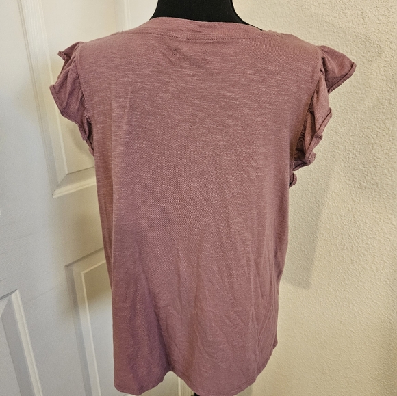 Maurices Ruffled Pink Tee - Picture 4 of 4
